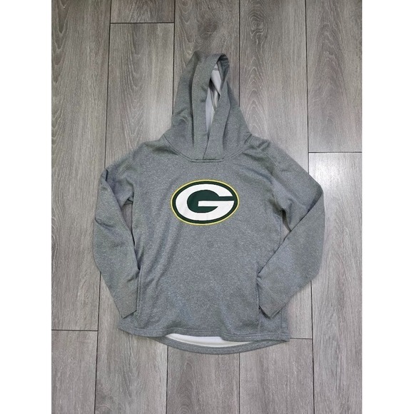 Outerstuff Other - Green‎ Bay Packers Gray Hoodie Fleece Pullover Youth 6/7 Outer Stuff NFL